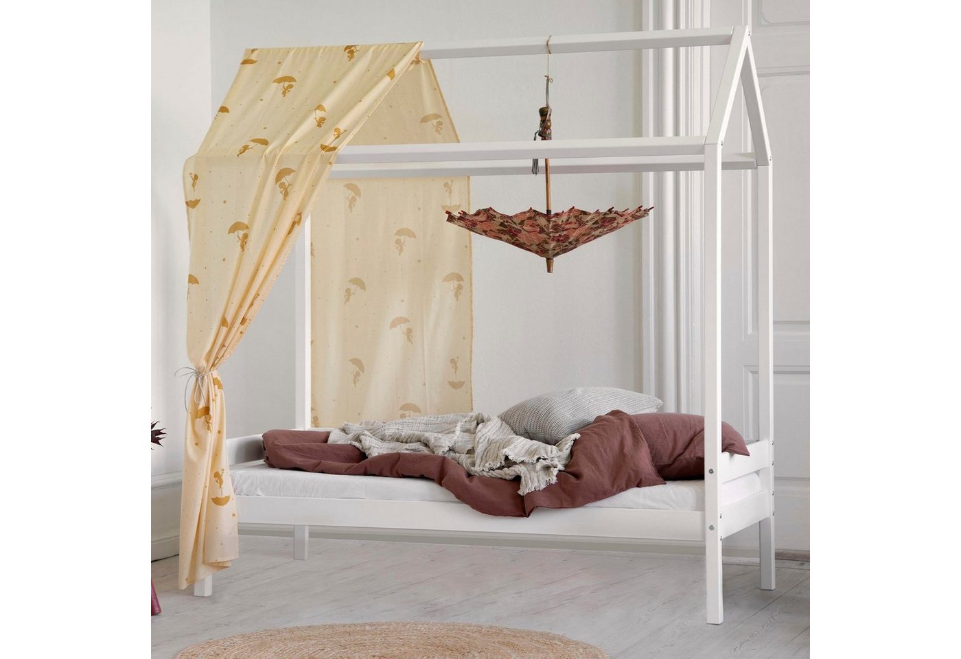 Hoppekids Kinderbett ECO Dream, Hausbett mit Dach wahlweise mit Rausfallsch günstig online kaufen