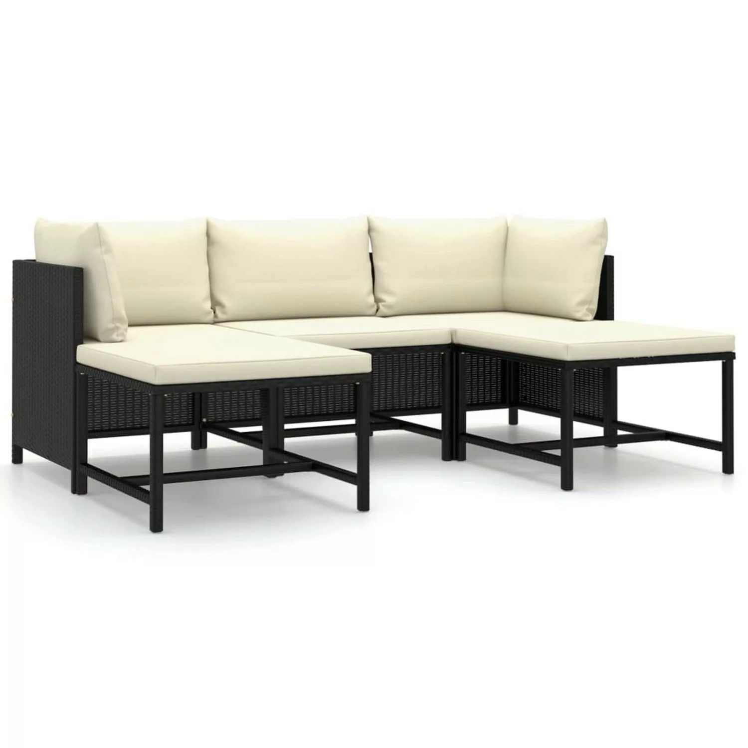 vidaXL Gartenlounge-Set 5-tlg. Garten-Lounge-Set mit Kissen günstig online kaufen