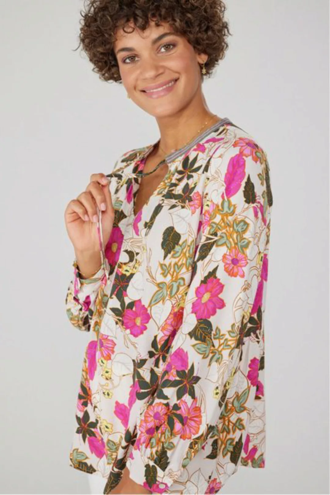 Lieblingsstück Trachtenshirt Bluse - RIANA - creme/geblümt günstig online kaufen