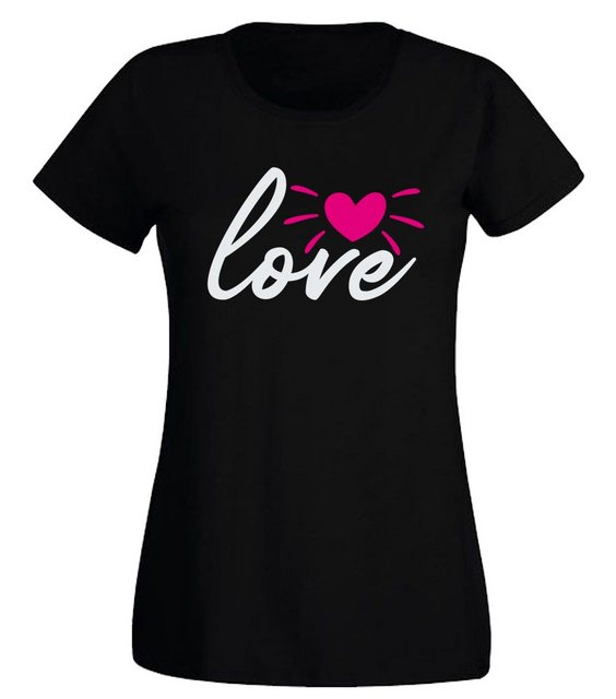 G-graphics T-Shirt Damen T-Shirt - love Slim-fit-Shirt, mit Frontprint, mit günstig online kaufen
