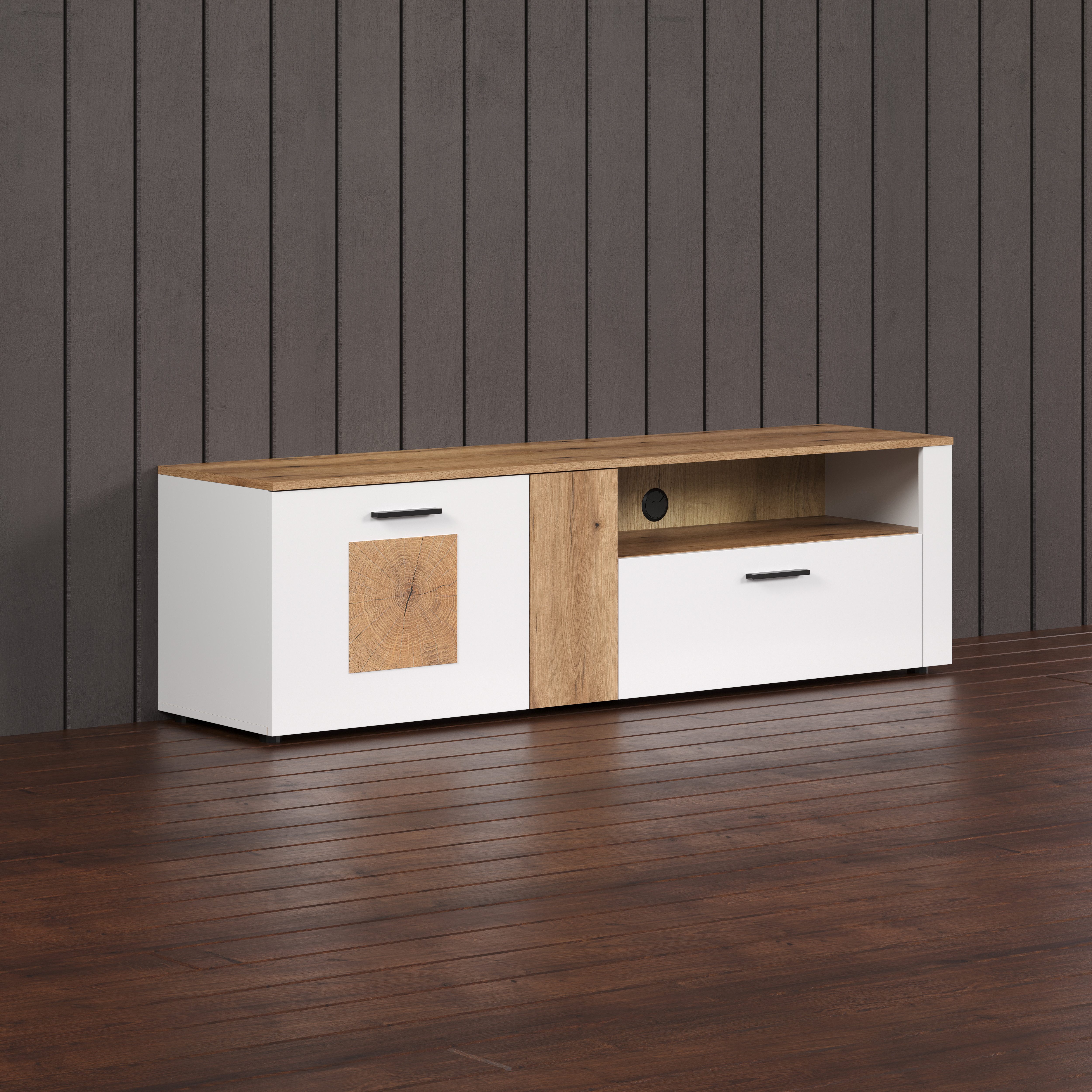 INOSIGN Lowboard "Linz TV-Kommode, TV-Rack", (1 St.), TV-Lowboard mit Hirnh günstig online kaufen