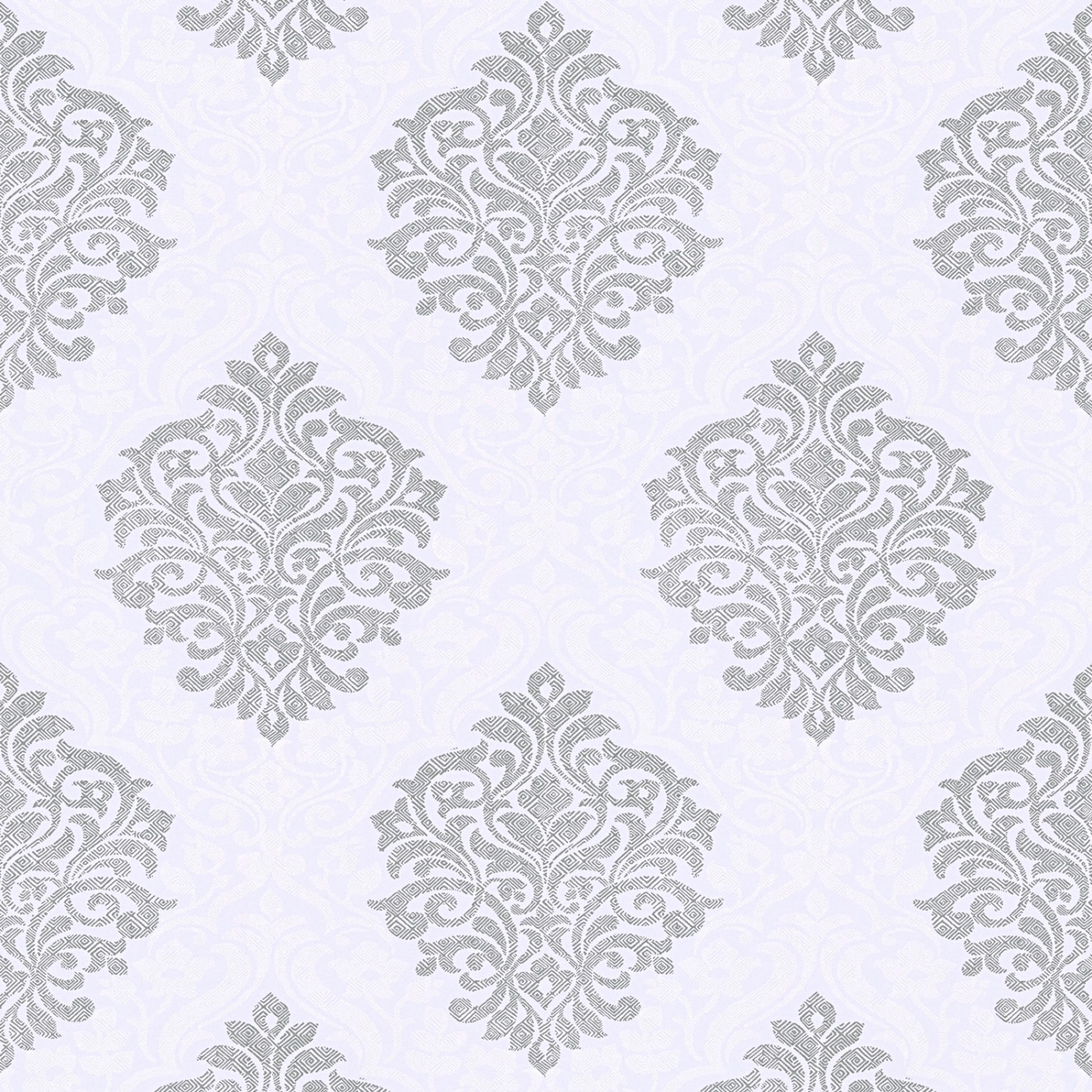Bricoflor Barock Tapete in Weiß Silber Edle Ornament Tapete für Schlafzimme günstig online kaufen