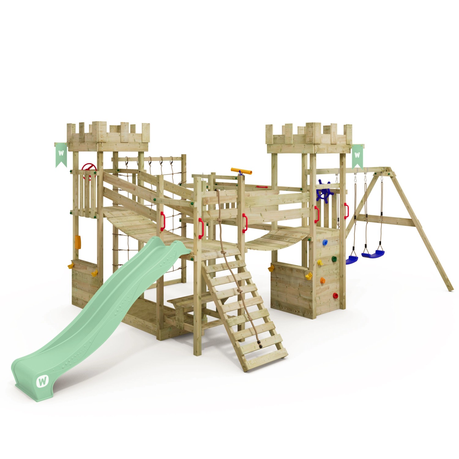 Wickey Spielturm Smart Arch mit Rutsche Pastellgrün günstig online kaufen