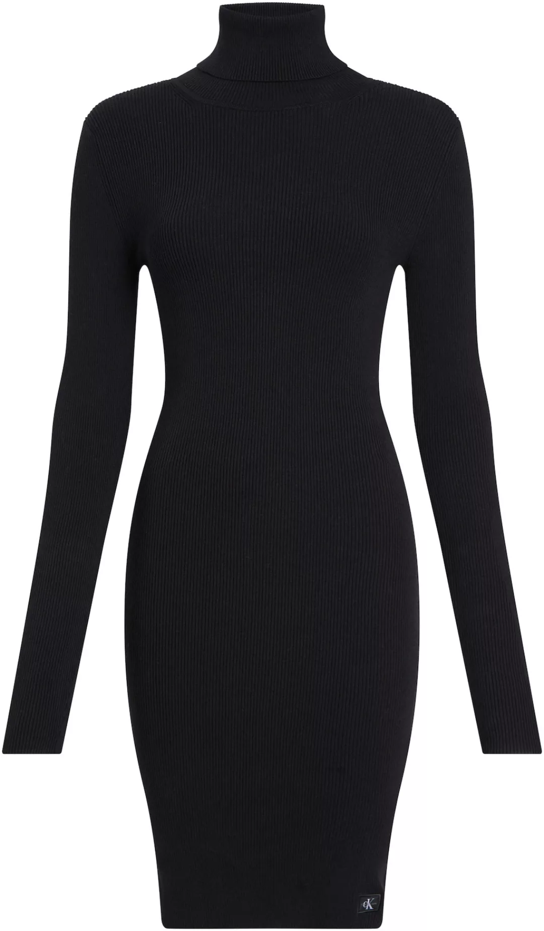 Calvin Klein Jeans Sweatkleid WOVEN LABEL TIGHT SWEATER DRESS mit Logopatch günstig online kaufen