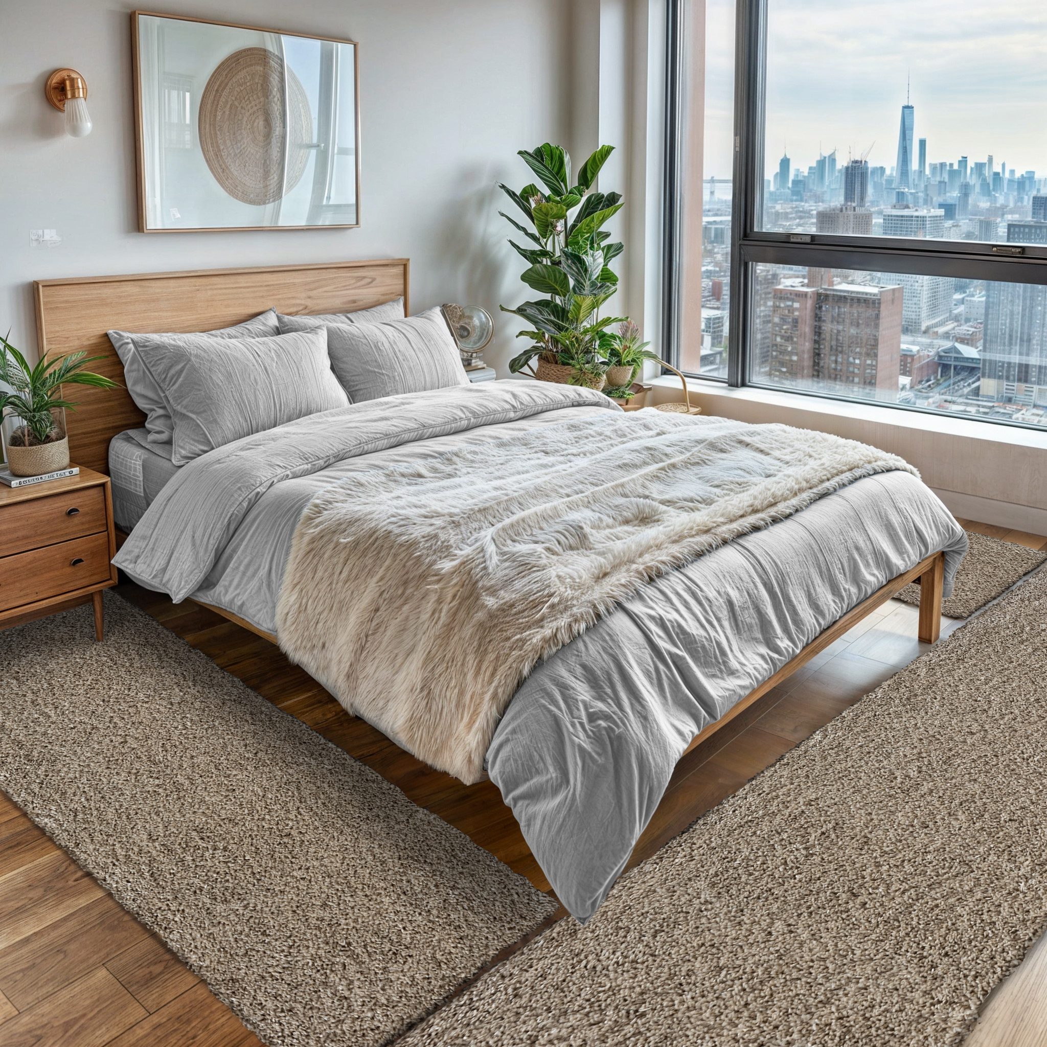 my home Hochflor-Teppich »Banji«, rechteckig, 37 mm Höhe, Uni Farben, weich günstig online kaufen