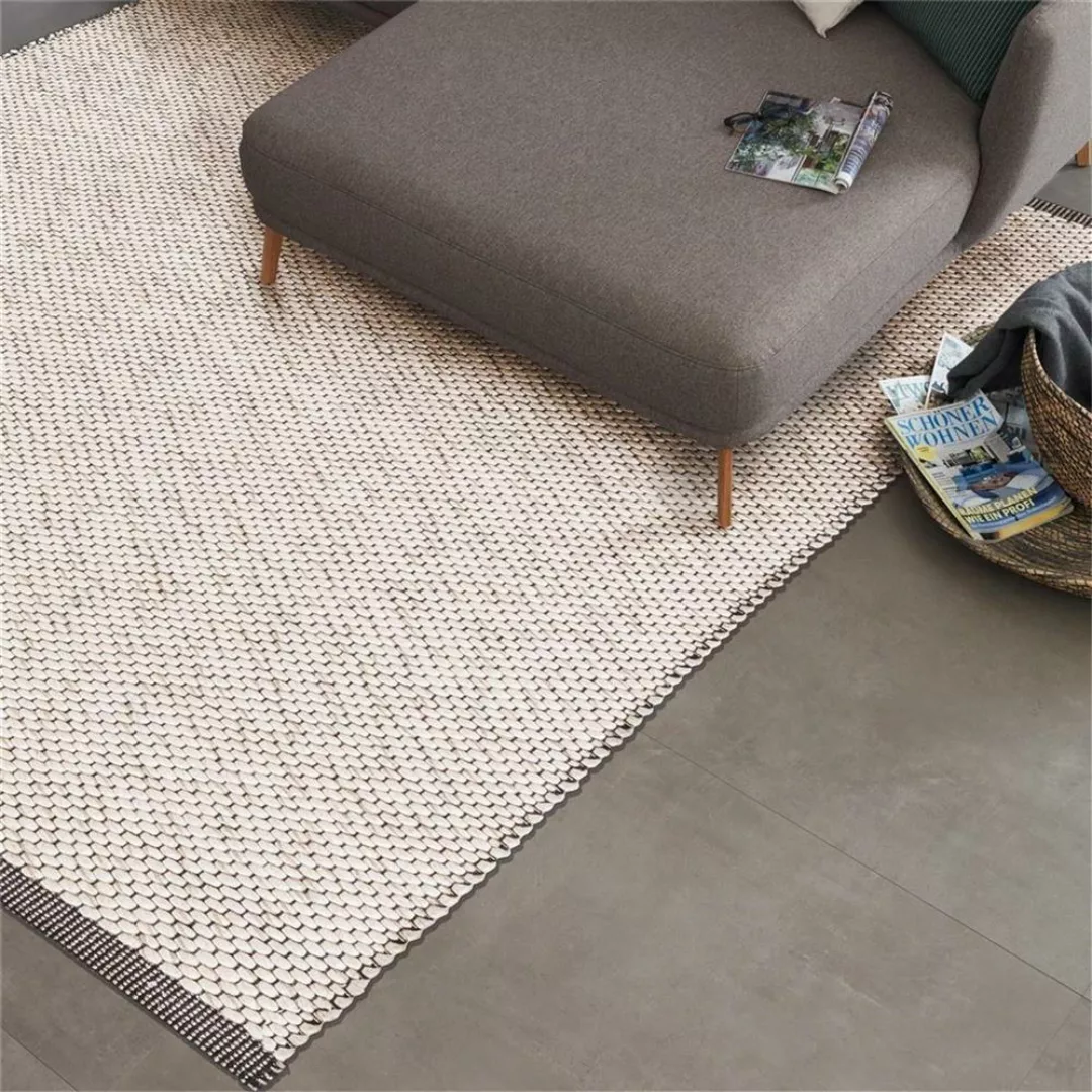 Teppich Miro• Handwebteppich • 3 Groessen - Creme / 140 x 200 cm günstig online kaufen
