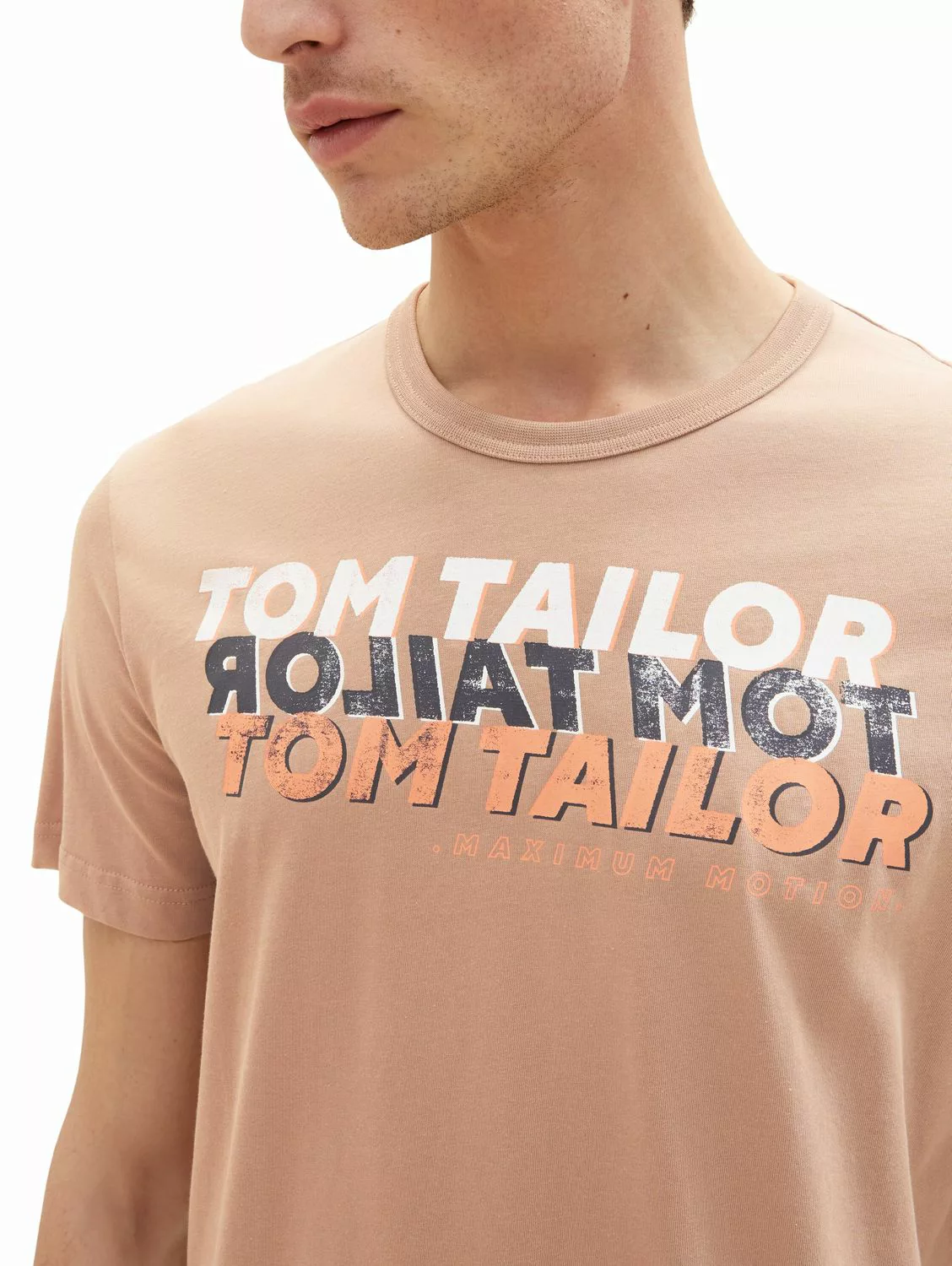 Tom Tailor Herren T-Shirt WORDING LOGO - Regular Fit günstig online kaufen