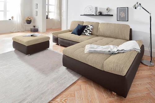 sit&more Ecksofa "Bergamo L-Form", wahlweise mit Bettfunktion, Bettkasten u günstig online kaufen