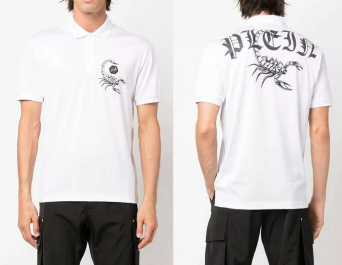 PHILIPP PLEIN Poloshirt PHILIPP PLEIN Scorpion Polo Shirt Polohemd Logo Pat günstig online kaufen