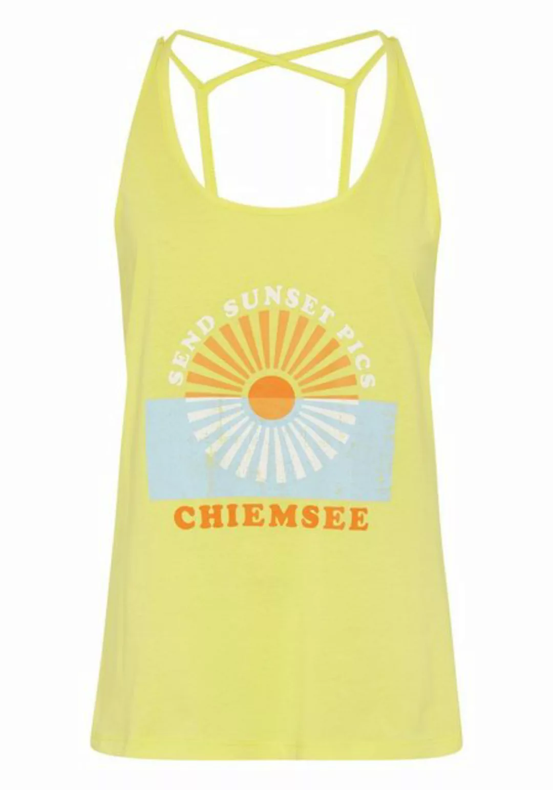 Chiemsee Spaghettitop Top mit sommerlichem Schriftzug und Motiv 1 günstig online kaufen