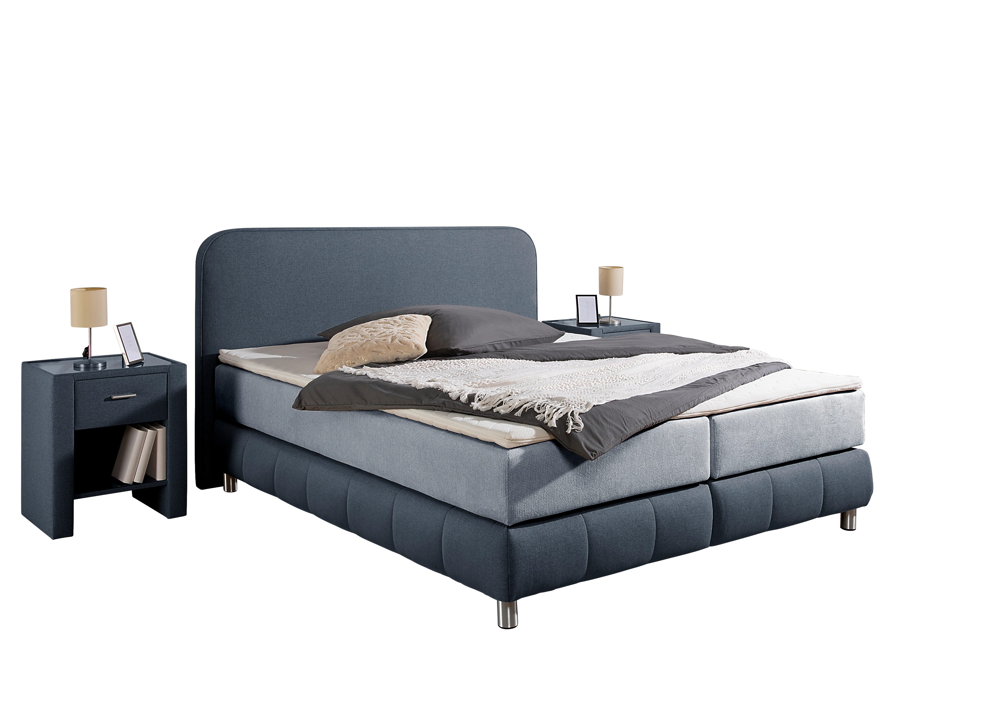 Home affaire Boxspringbett "Cesson, in verschiedenen Breiten", inkl. Topper günstig online kaufen