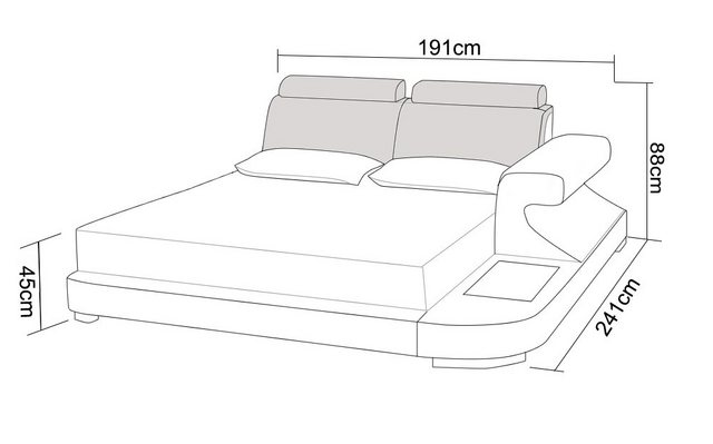 Xlmoebel Bett Modernes Doppelbett mit Design-Polsterung für das Schlafzimme günstig online kaufen