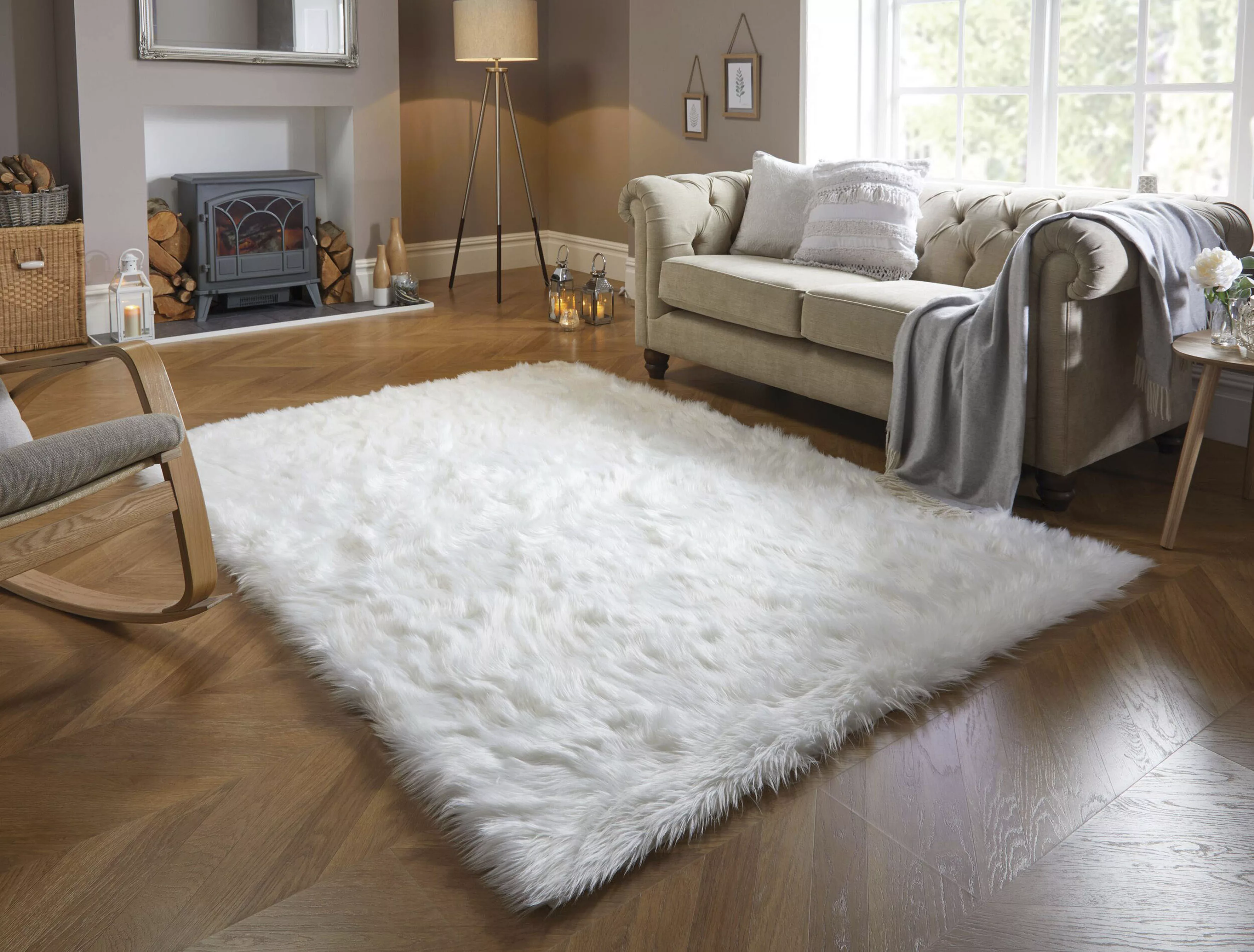 FLAIR RUGS Hochflor-Teppich »Sheepskin«, rechteckig, 6 mm Höhe, weich, Kuns günstig online kaufen