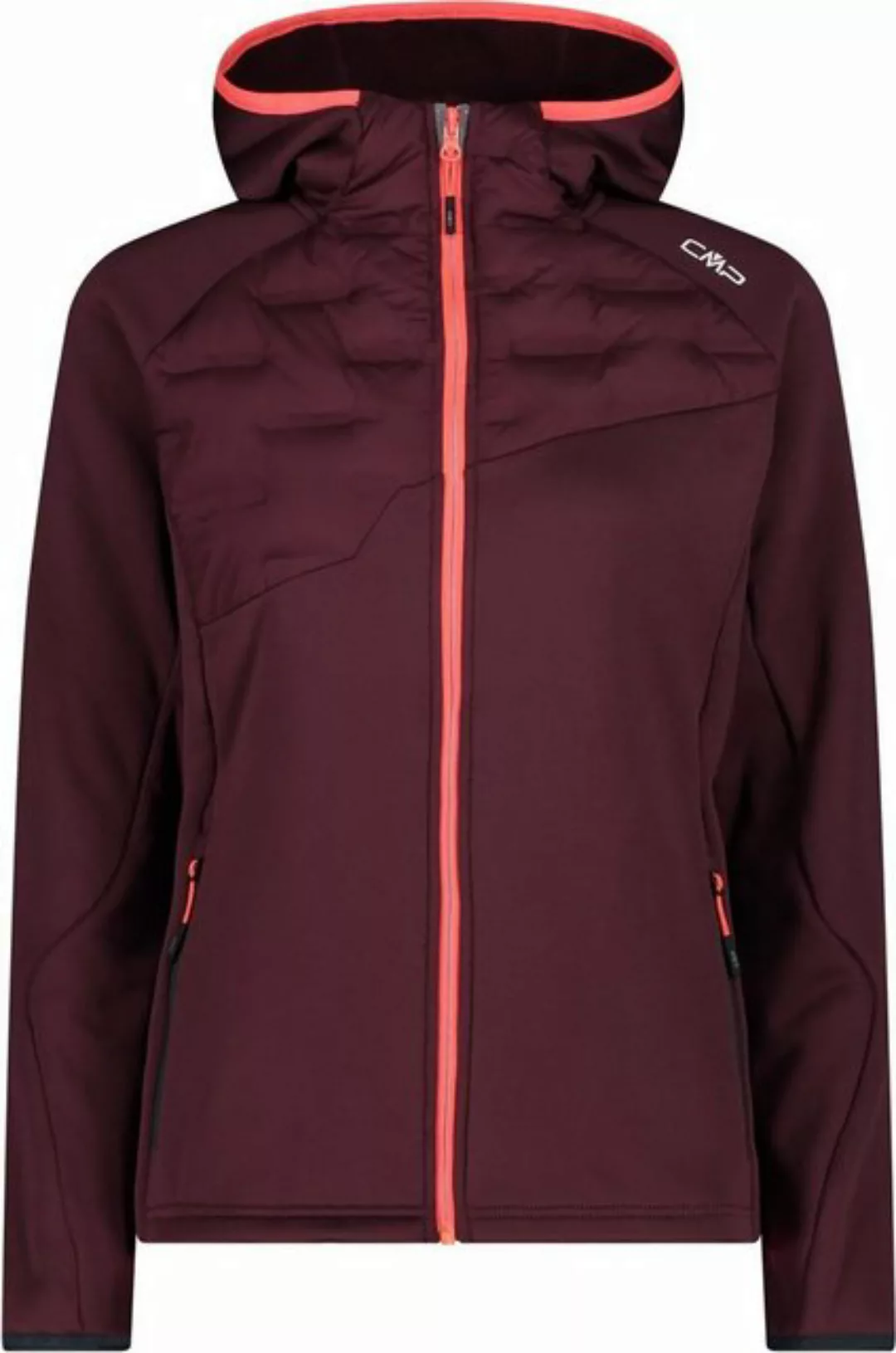 CMP Outdoorjacke WOMAN JACKET HYBRID FIX HOOD BURGUNDY günstig online kaufen