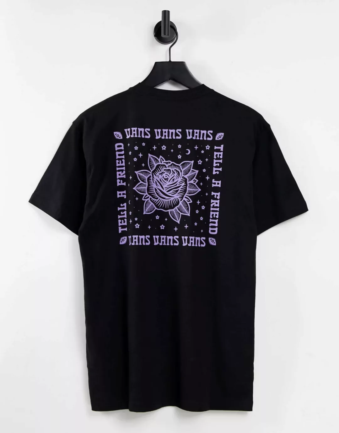 Vans – Venice Rose – T-Shirt mit Rückenprint in Schwarz günstig online kaufen