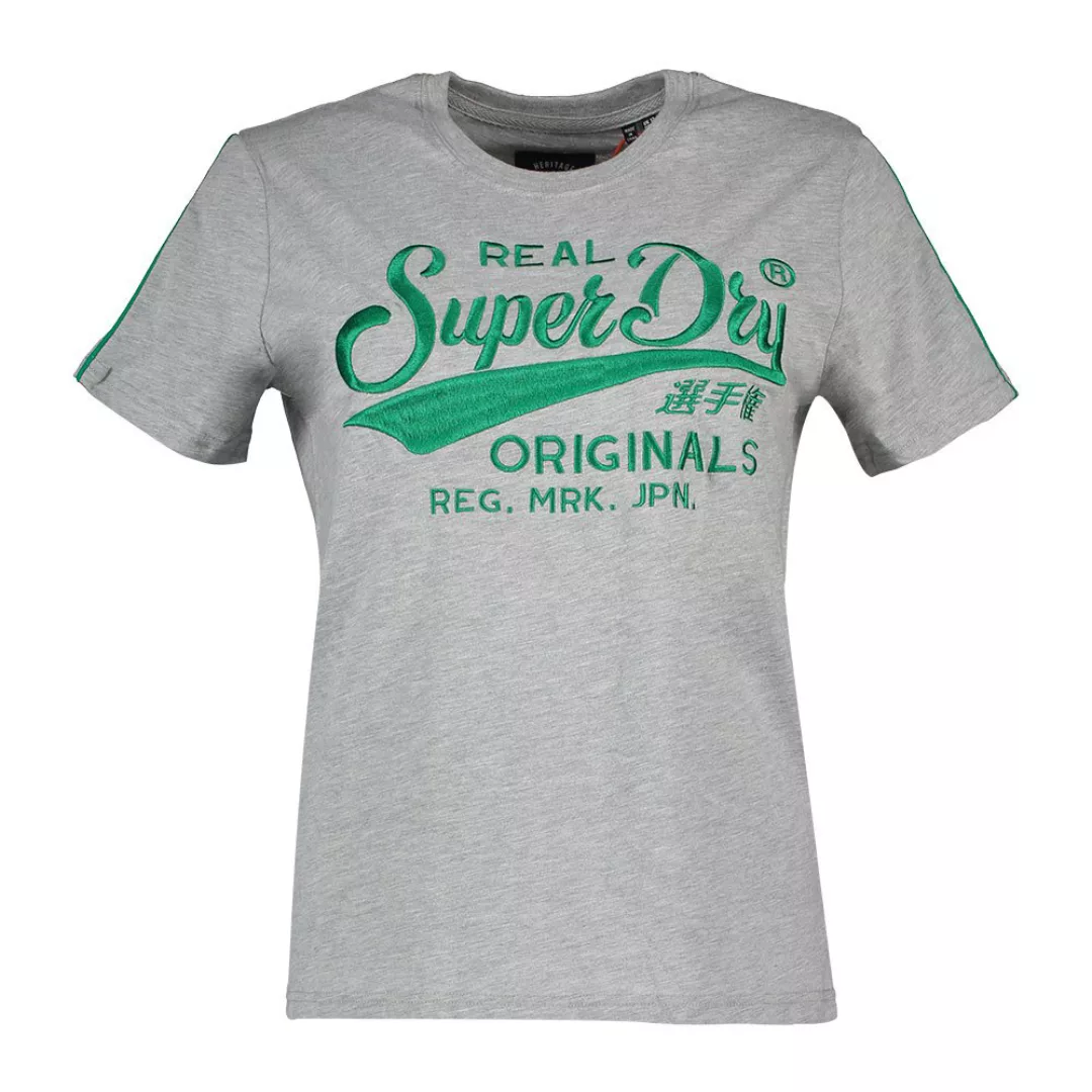 Superdry Ro Piping Kurzarm T-shirt S Grey Marl günstig online kaufen