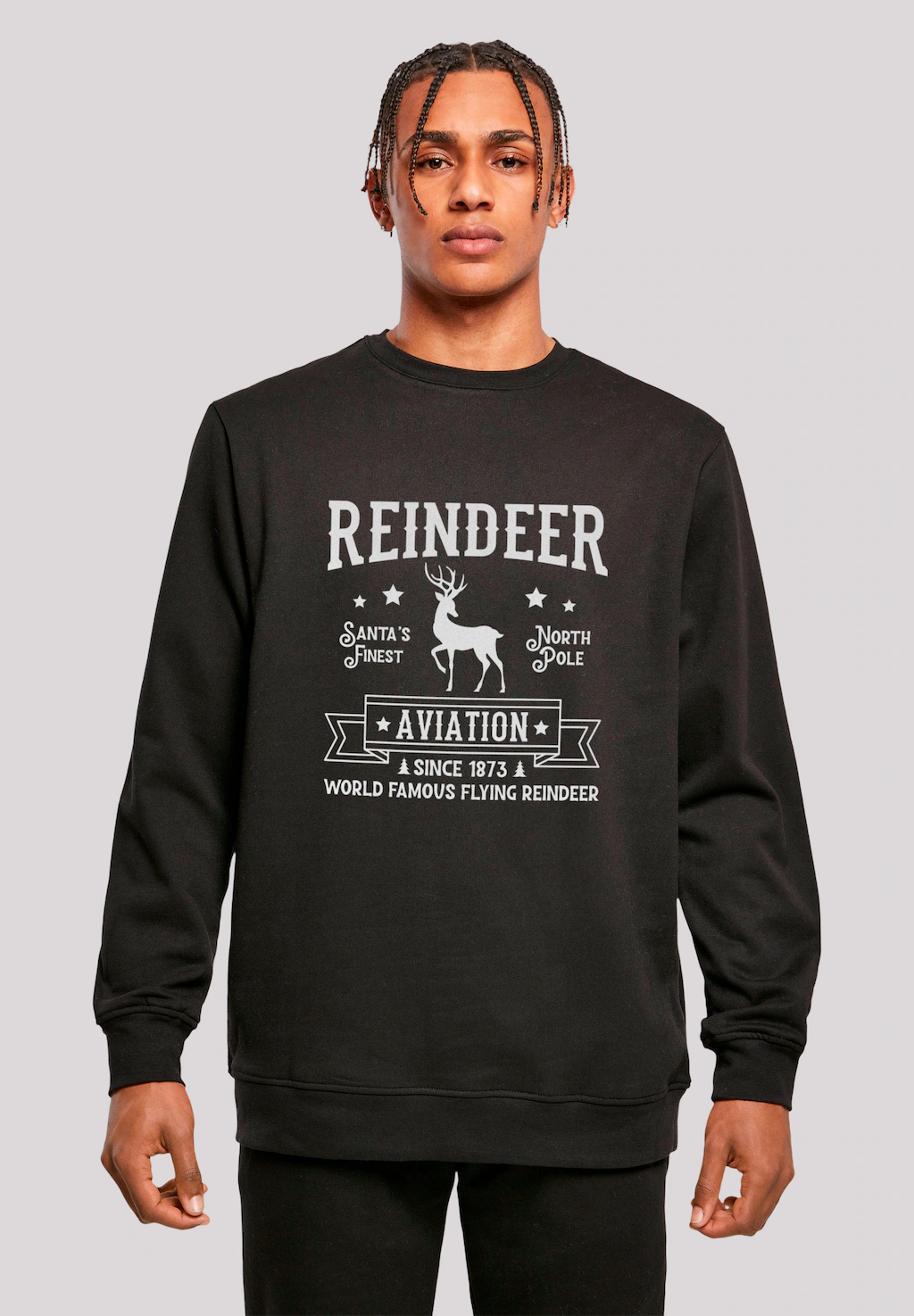 F4NT4STIC Sweatshirt "Reindeer Aviation Retro Weihnachten Sign", Premium Qu günstig online kaufen