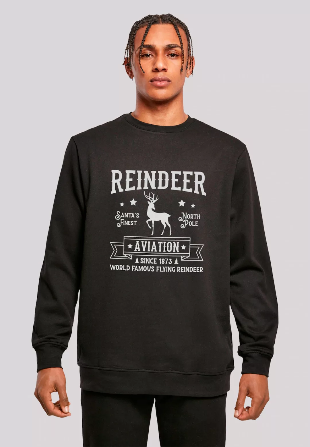 F4NT4STIC Sweatshirt "Reindeer Aviation Retro Weihnachten Sign", Premium Qu günstig online kaufen