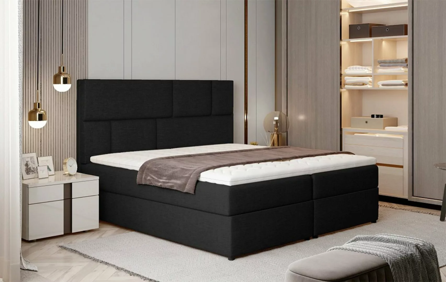 yourhouse24 Boxspringbett Florence mit 2 Bettkästen, Doppelbett mit Bonell- günstig online kaufen