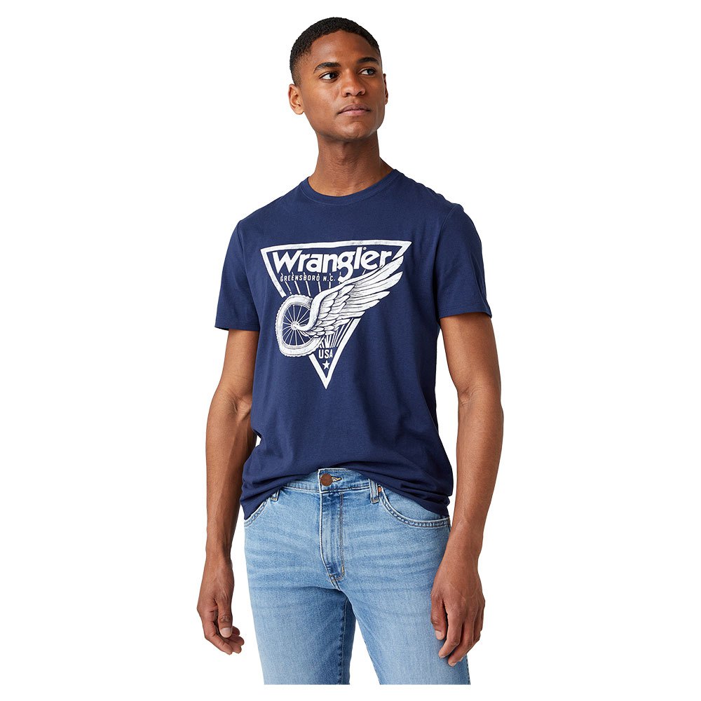 Wrangler Americana Kurzärmeliges T-shirt M Navy günstig online kaufen