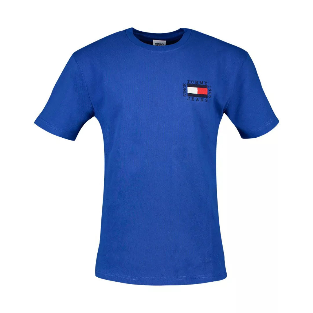 Tommy Jeans Box Flag Kurzärmeliges T-shirt S Providence Blue günstig online kaufen
