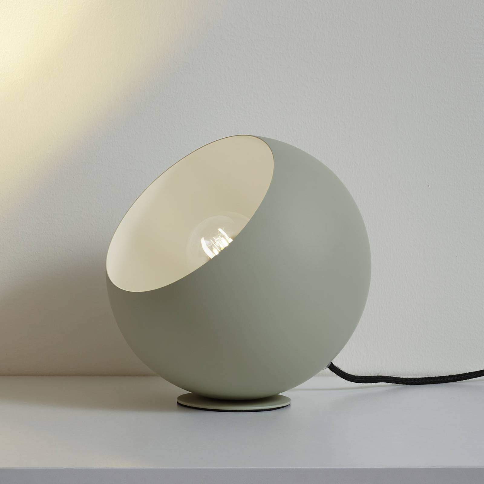 Lindby Tischleuchte Solomia, grün, Eisen, Ø 20 cm günstig online kaufen