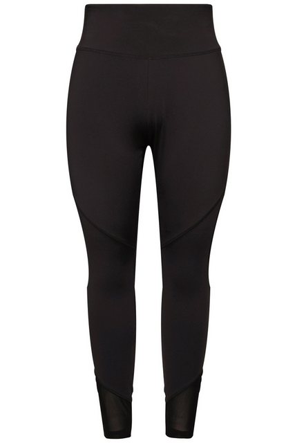 Ulla Popken Lederimitathose Sport-Leggings Mesh-Einsätze Tasche recycelt günstig online kaufen