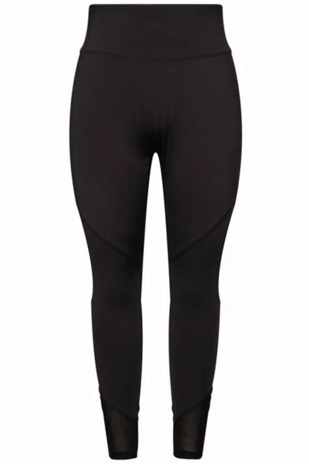 Ulla Popken Lederimitathose Sport-Leggings Mesh-Einsätze Tasche recycelt günstig online kaufen