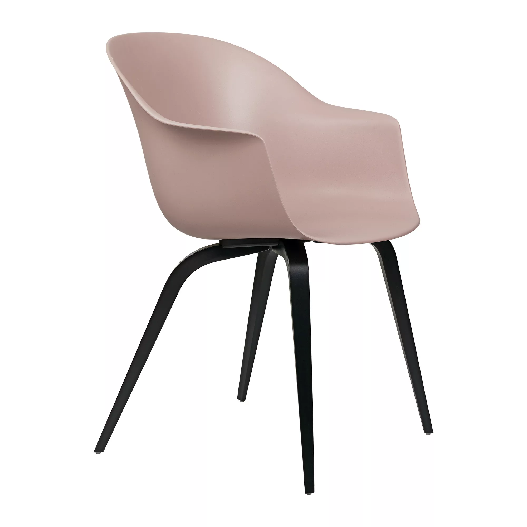 Gubi - Bat Dining Chair Gestell Buche schwarz - sweet pink/Polypropylen/BxH günstig online kaufen