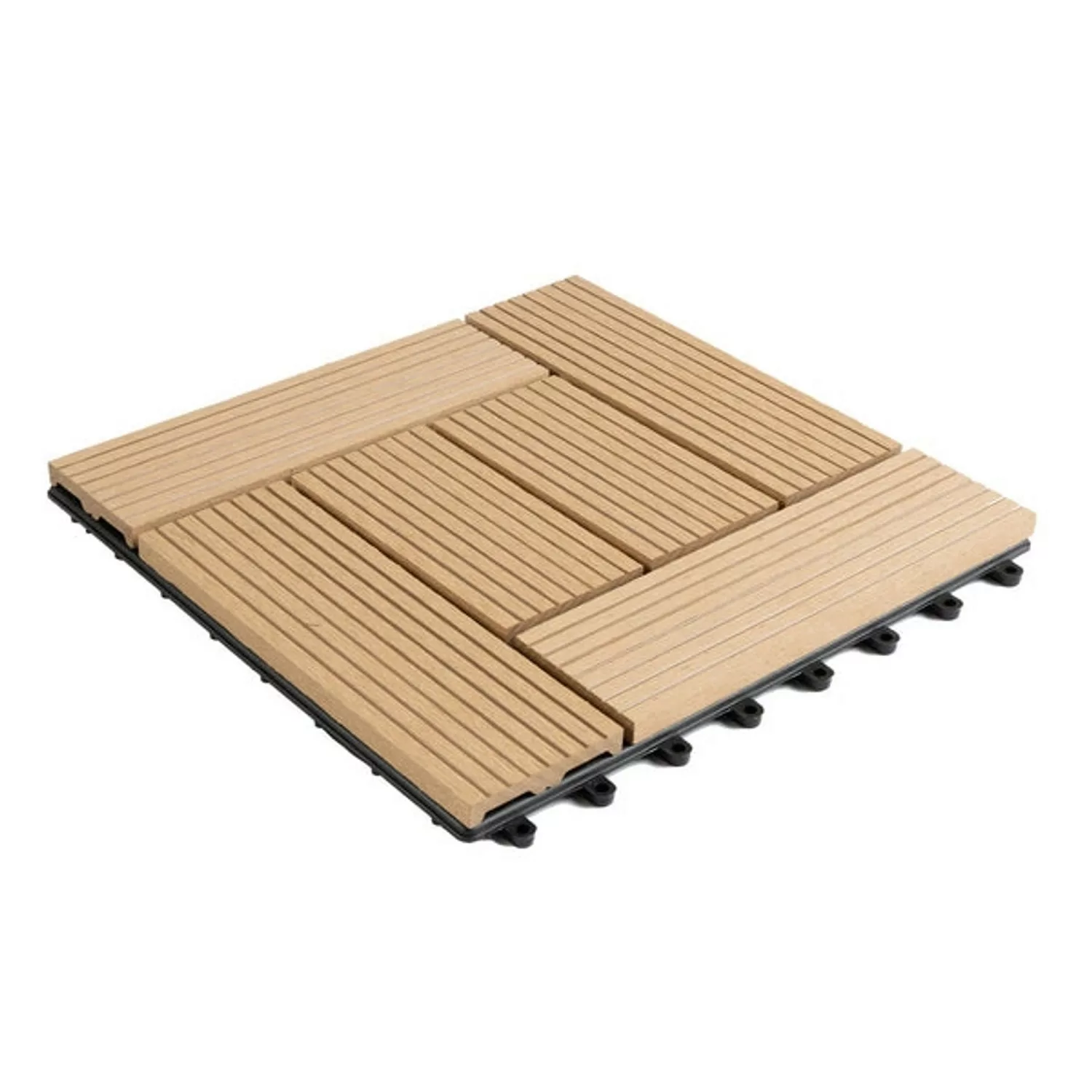 Karat Klickfliese Classic - Wetterbeständige Terrassenfliese - Teak 30 x 30 günstig online kaufen