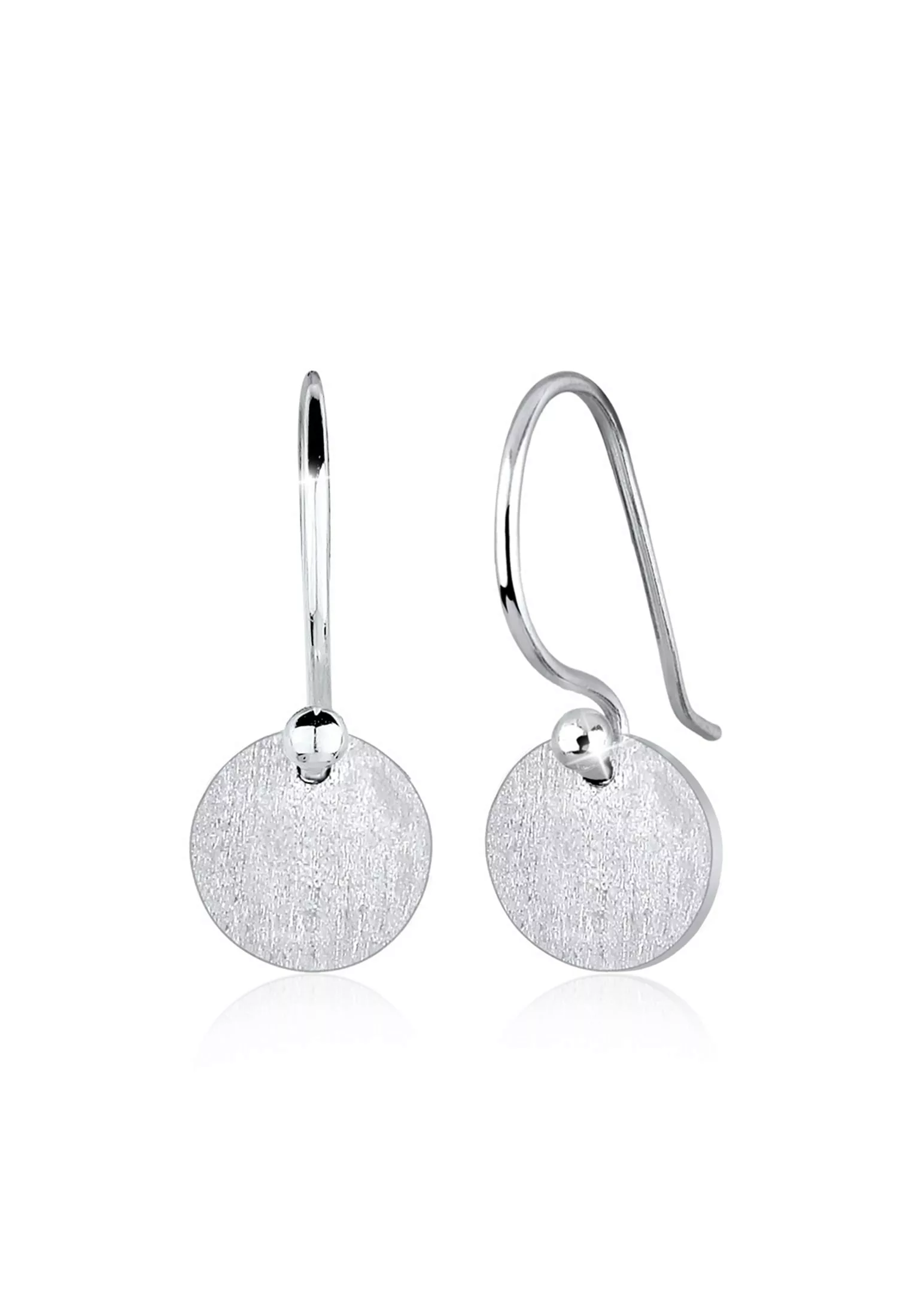 Elli Paar Ohrhänger "Ohrhänge Plättchen Kreis Matt 925 Silber" günstig online kaufen