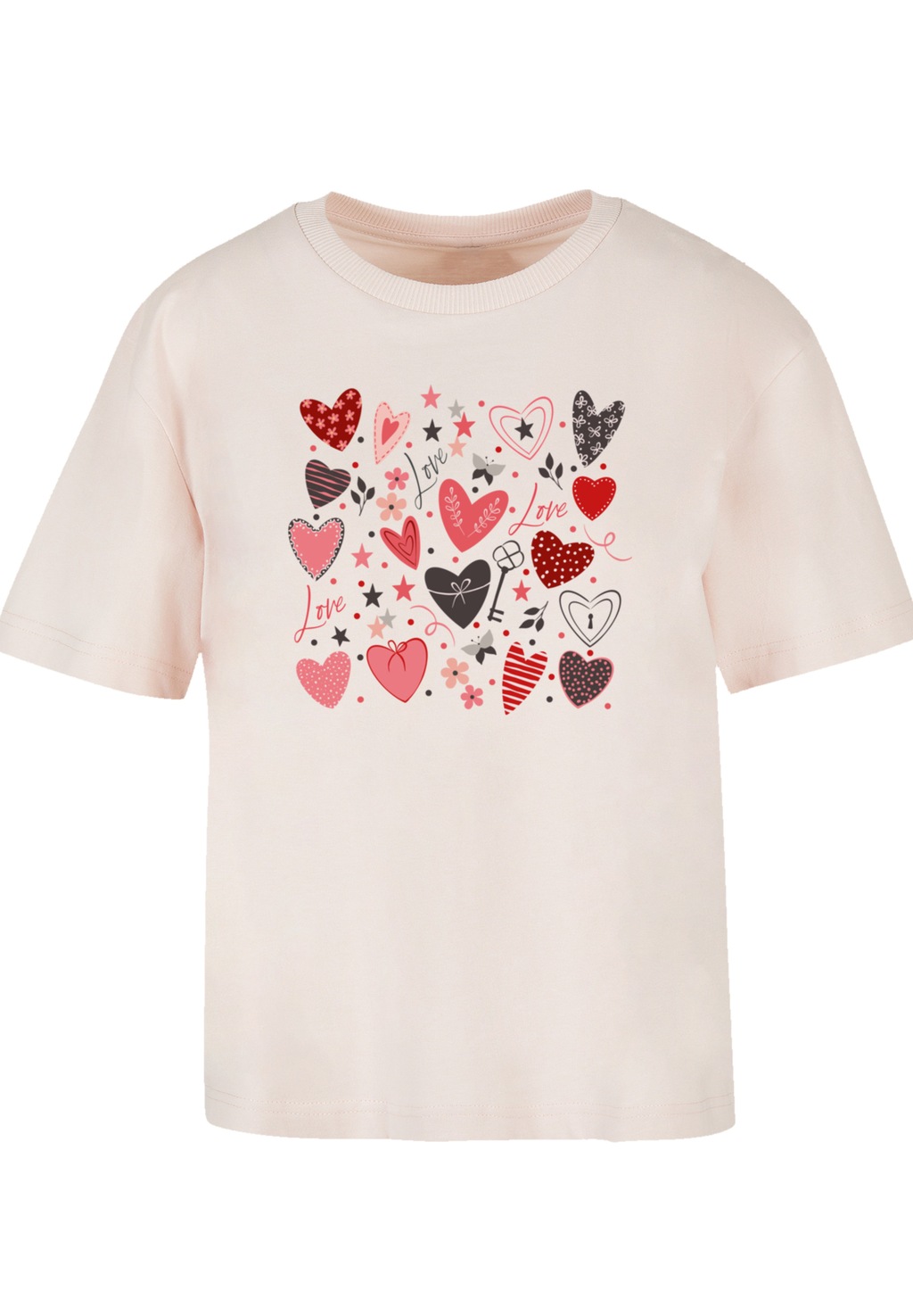 F4NT4STIC T-Shirt "Cute Herzen Variety Valentinstag", Premium Qualität günstig online kaufen