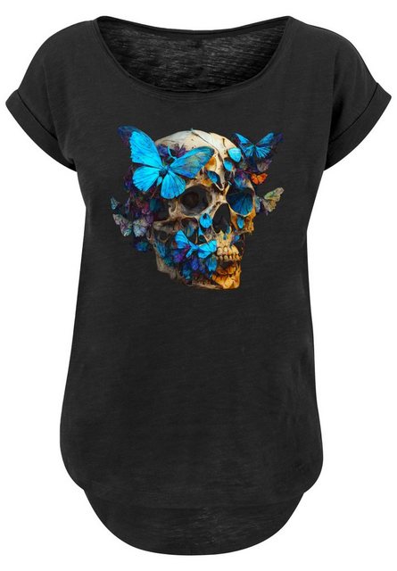 F4NT4STIC T-Shirt Schmetterling Skull LONG TEE Print günstig online kaufen