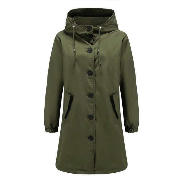 Nebelmeer Funktionsjacke Herbst Winter Kapuzen Trenchcoat Damen Casual Dame günstig online kaufen