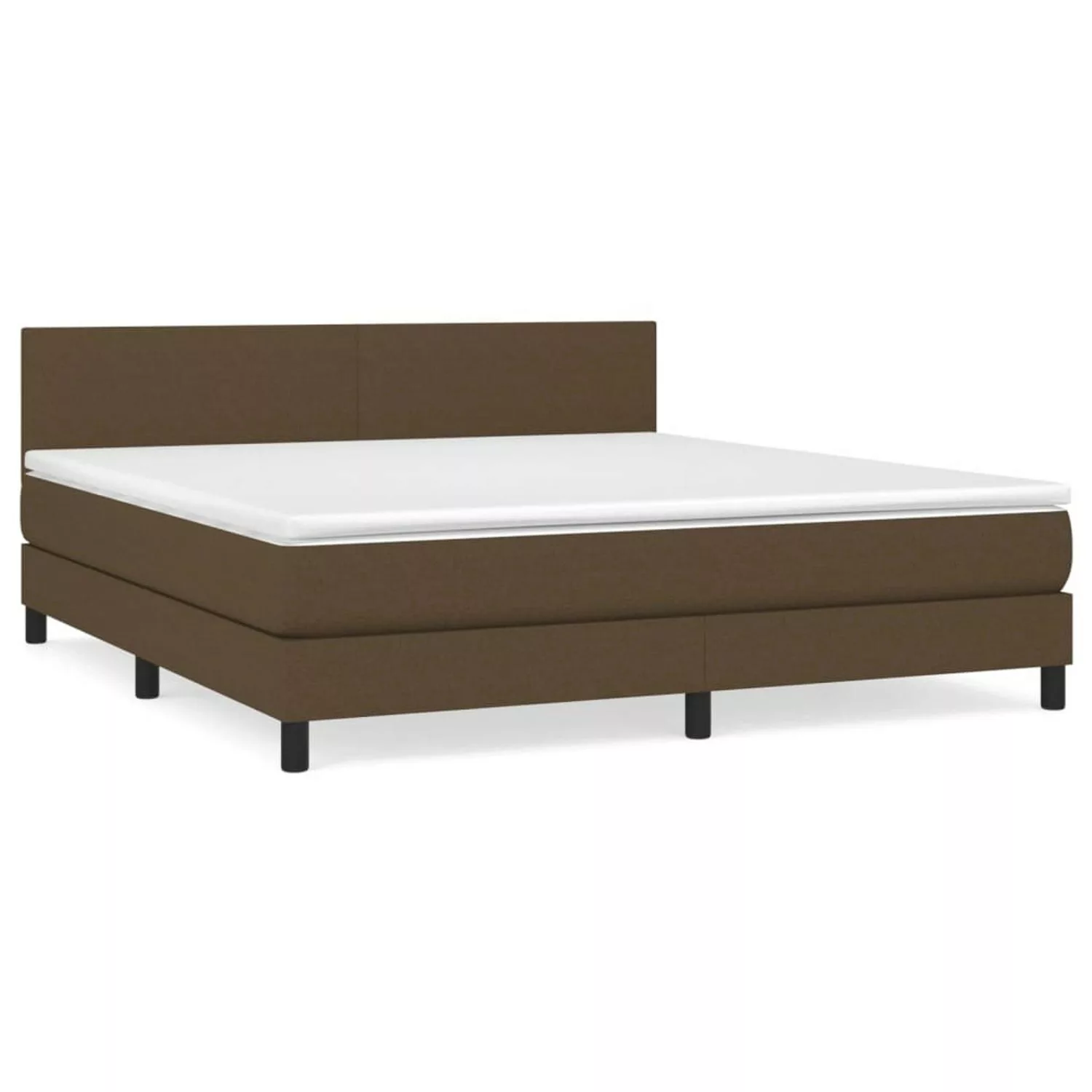 vidaXL Boxspringbett mit Matratze Dunkelbraun 160x200 cm Stoff1376833 günstig online kaufen