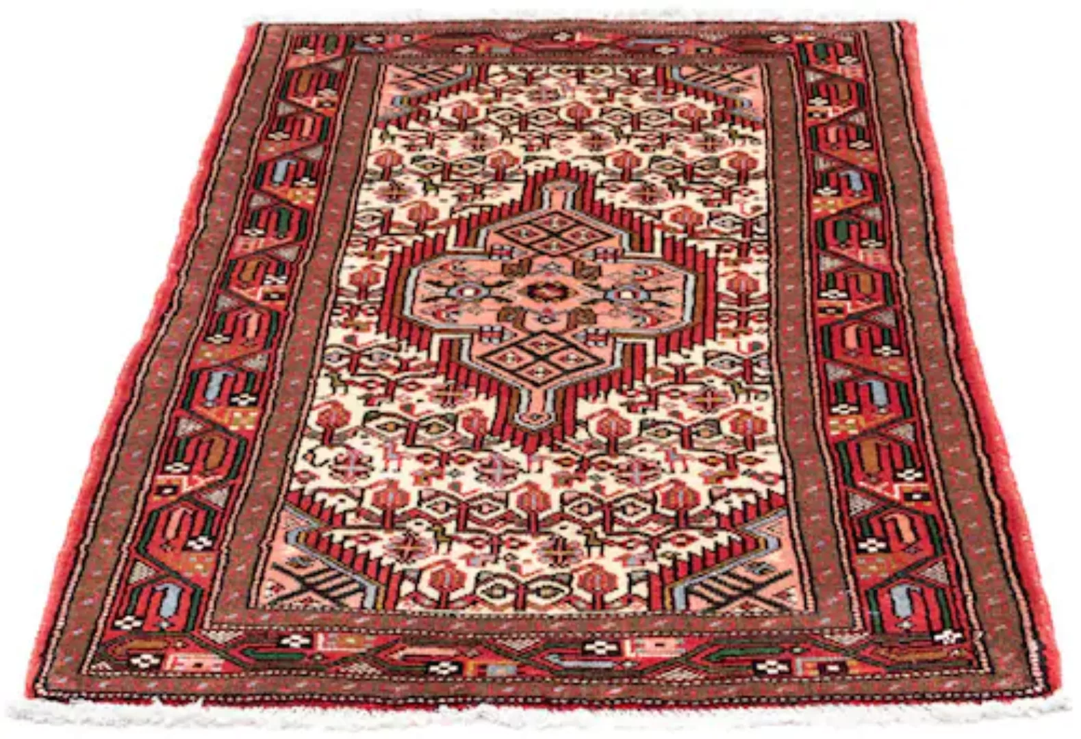 morgenland Wollteppich »Hosseinabad Medaillon Rosso 121 x 76 cm«, rechtecki günstig online kaufen