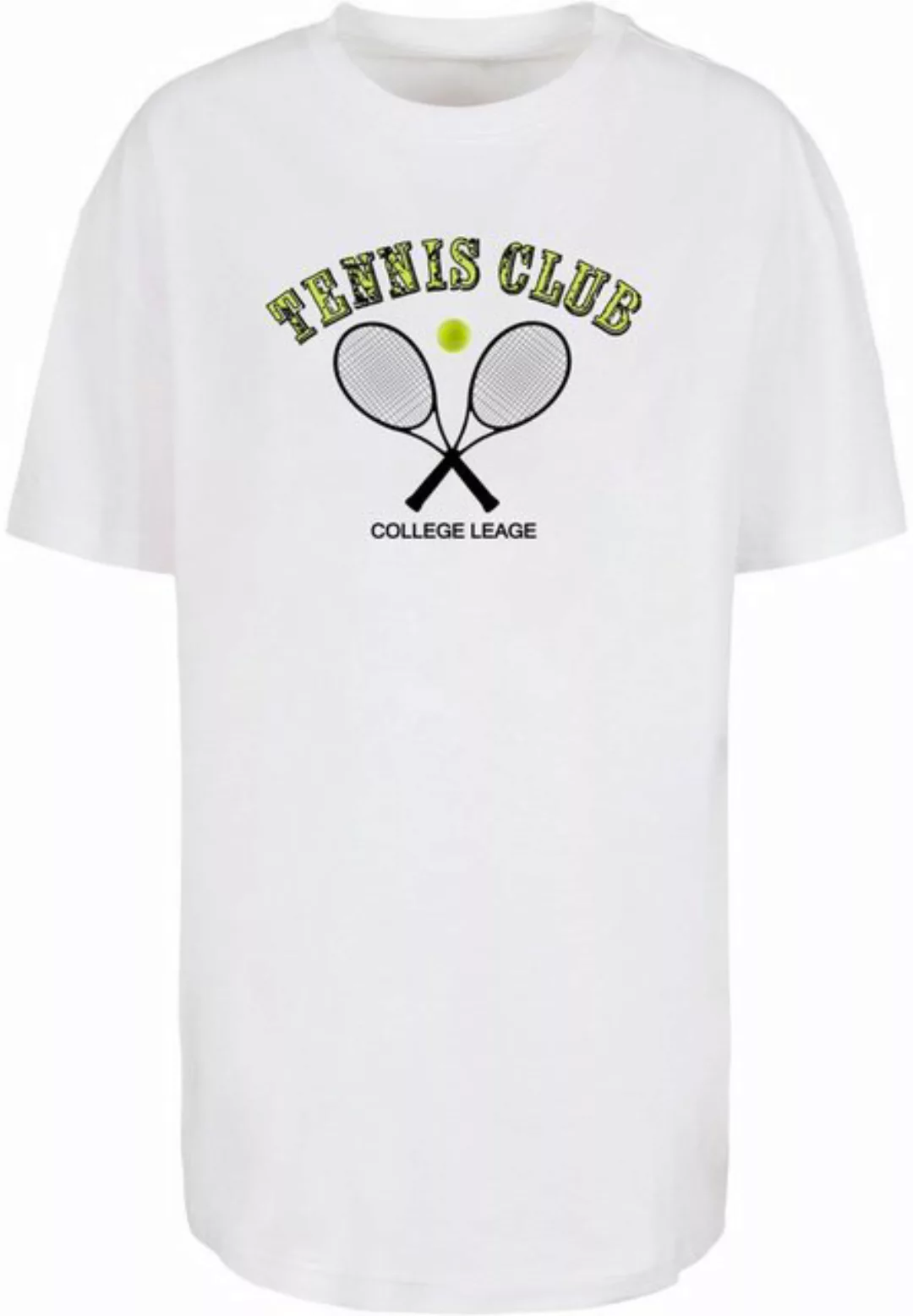 Merchcode T-Shirt Merchcode Damen Ladies Tennis Club Boyfriend Tee (1-tlg) günstig online kaufen