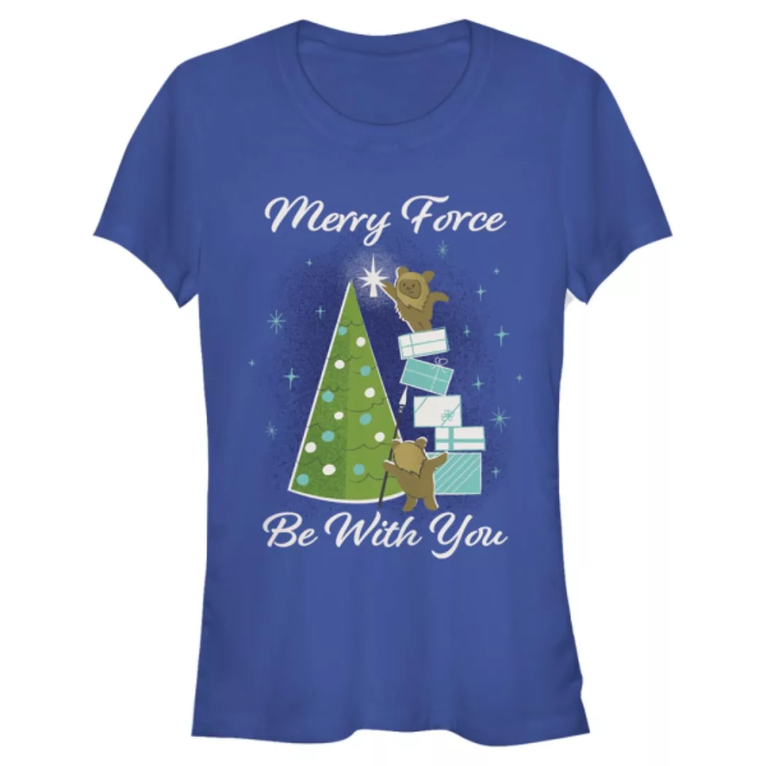 Star Wars - Ewoks Merry - Weihnachten - Frauen T-Shirt günstig online kaufen