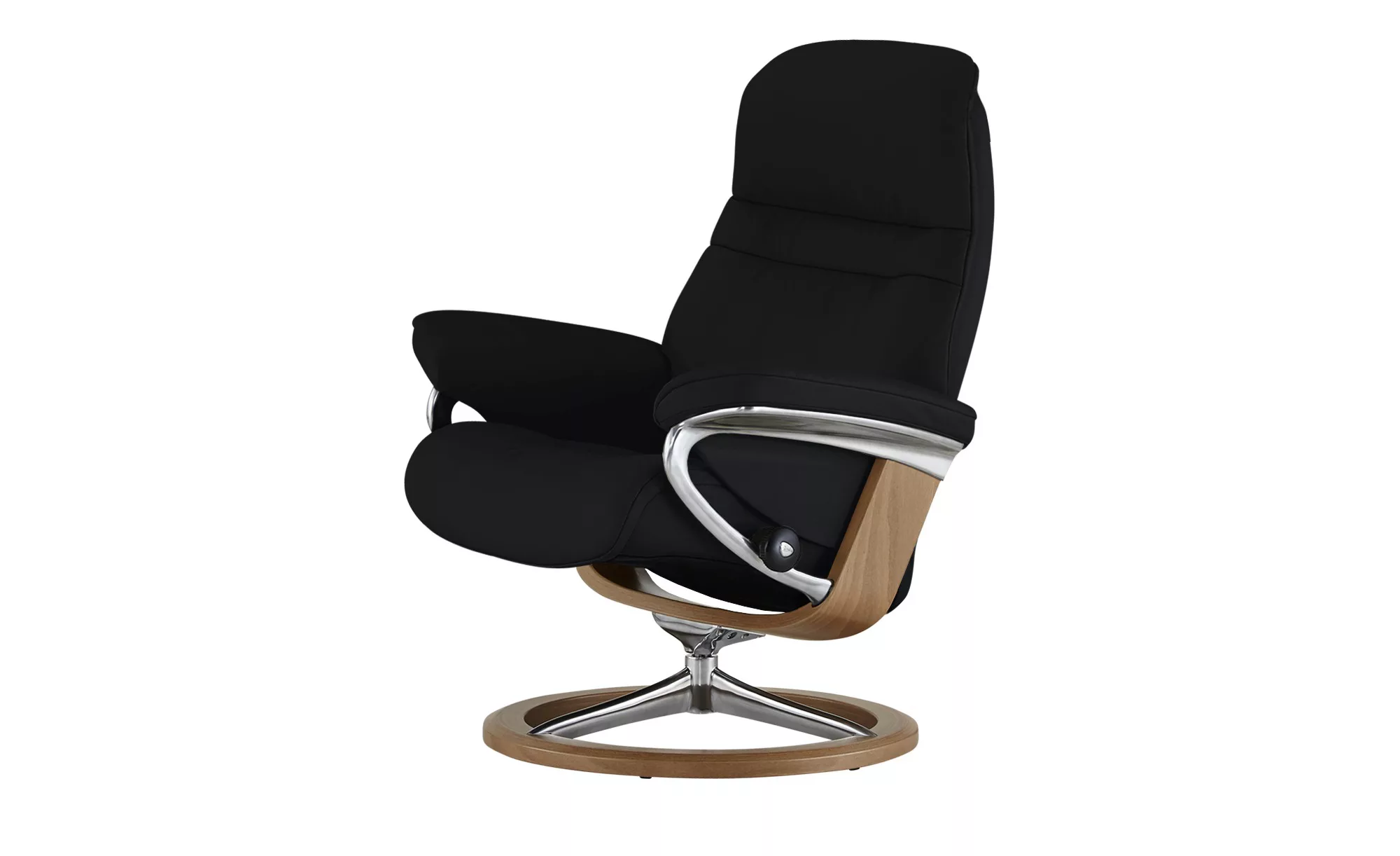 Stressless Relaxsessel mit Hocker Leder Sunrise M ¦ schwarz ¦ Maße (cm): B: günstig online kaufen