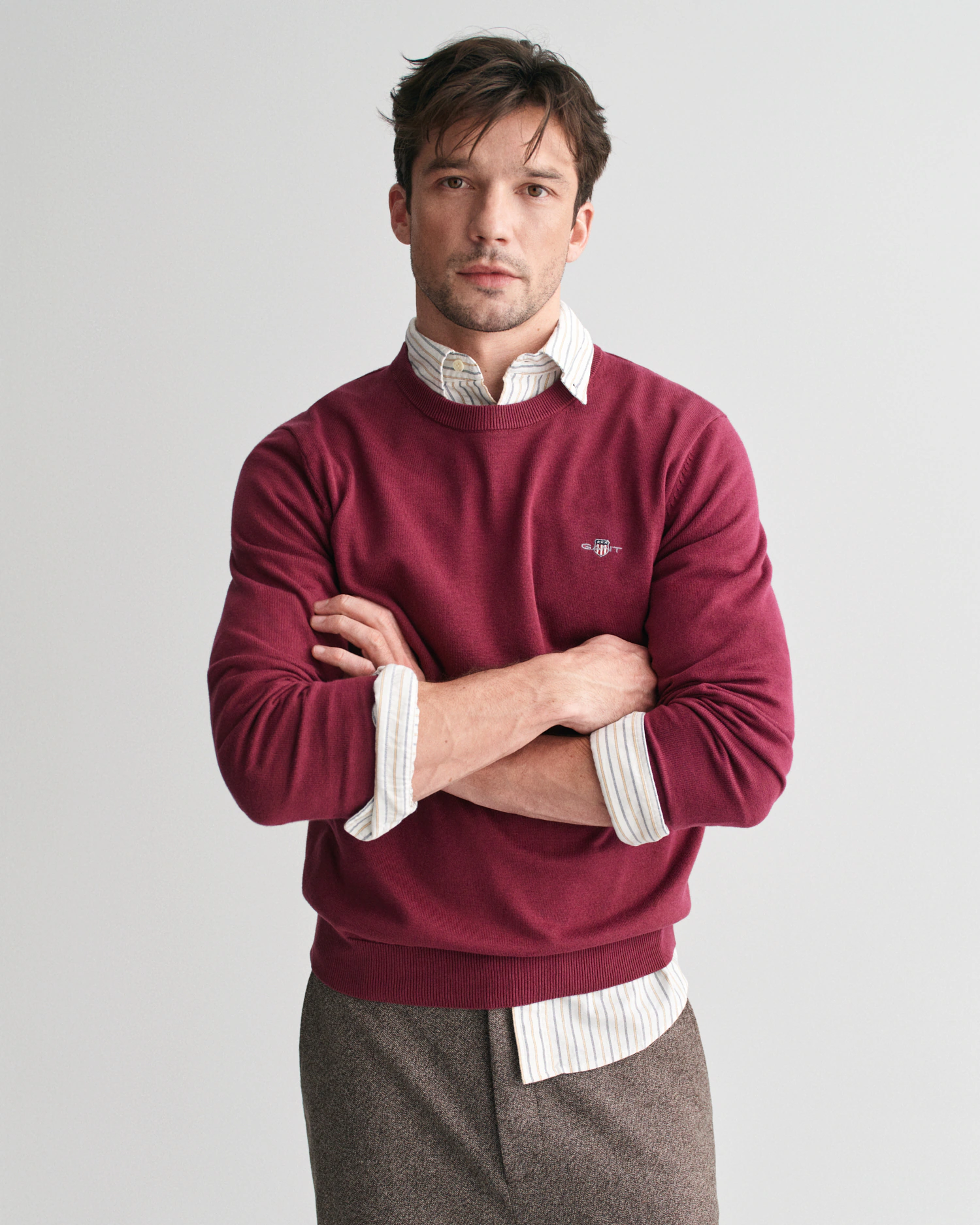 Gant Rundhalspullover CLASSIC COTTON C-NECK Premium Strickpullver aus weich günstig online kaufen