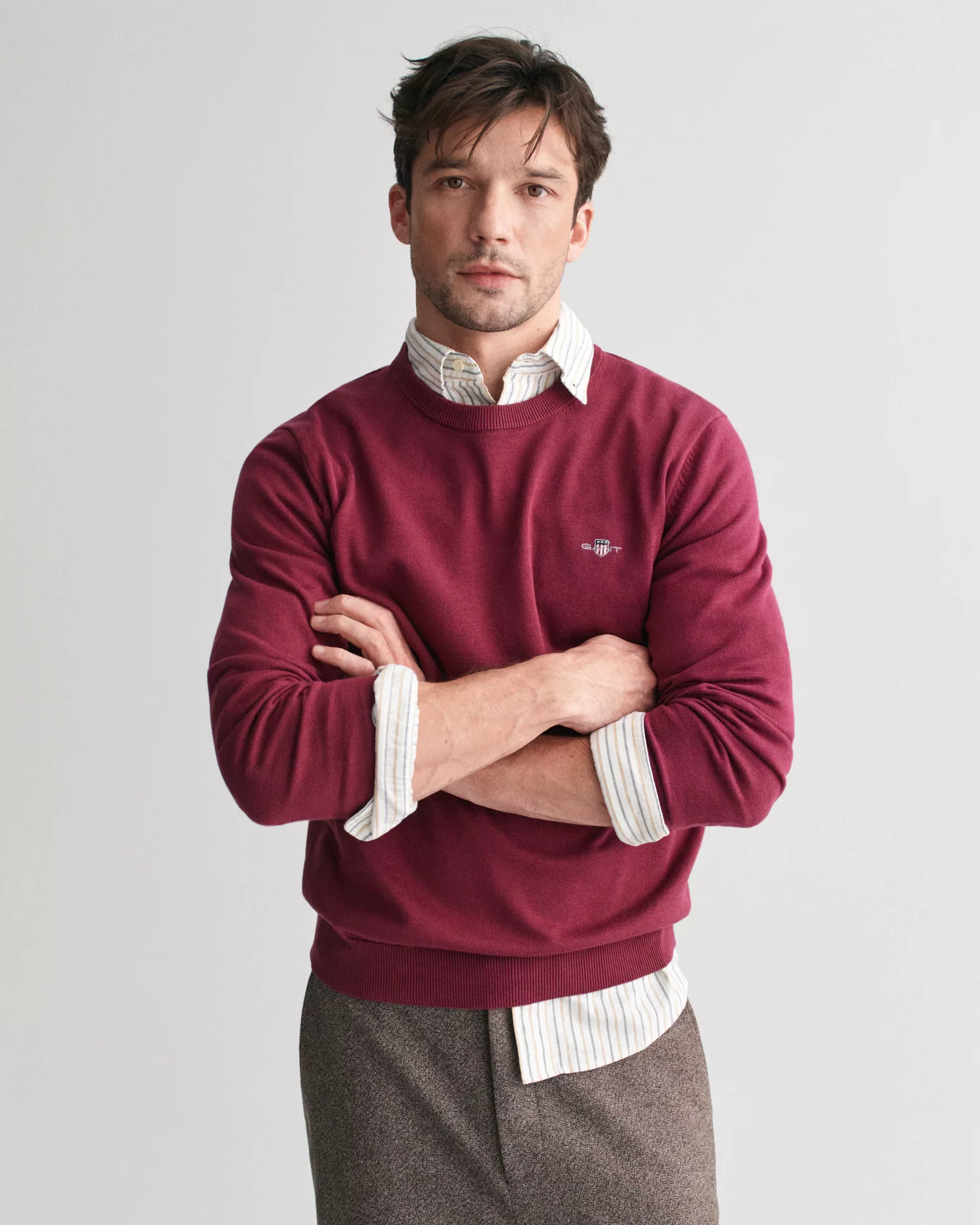 Gant Rundhalspullover "CLASSIC COTTON C-NECK", Premium Strickpullver aus we günstig online kaufen