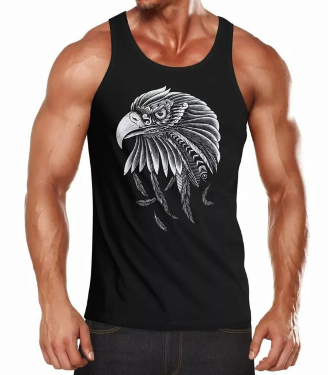 Neverless Tanktop Herren Tank-Top Adler Aufdruck Neverless® mit Print günstig online kaufen