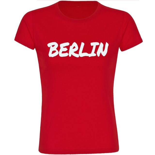 multifanshop T-Shirt Damen Berlin rot - Textmarker - Frauen günstig online kaufen