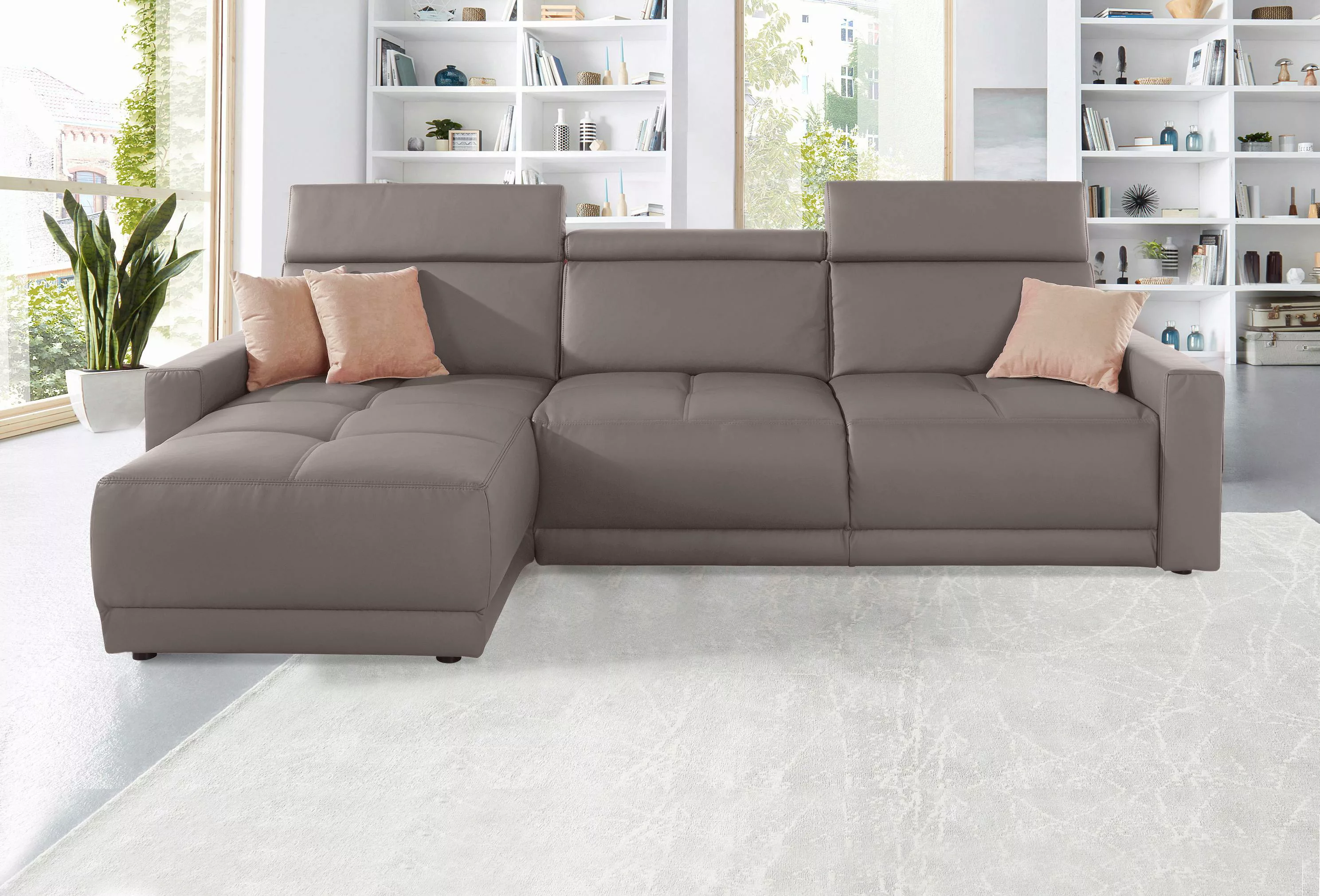 DOMO collection Ecksofa "Ava L-Form", mit Recamiere, Federkern wahlweise mi günstig online kaufen