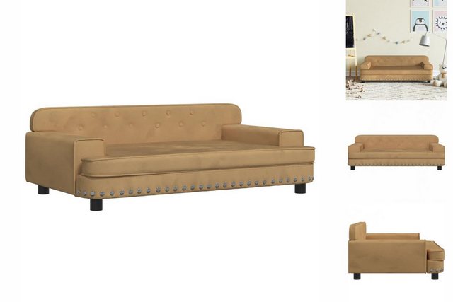 vidaXL Kindersofa Kindersofa Creme 90x53x30 cm Samt Kindercouch Kindermöbel günstig online kaufen