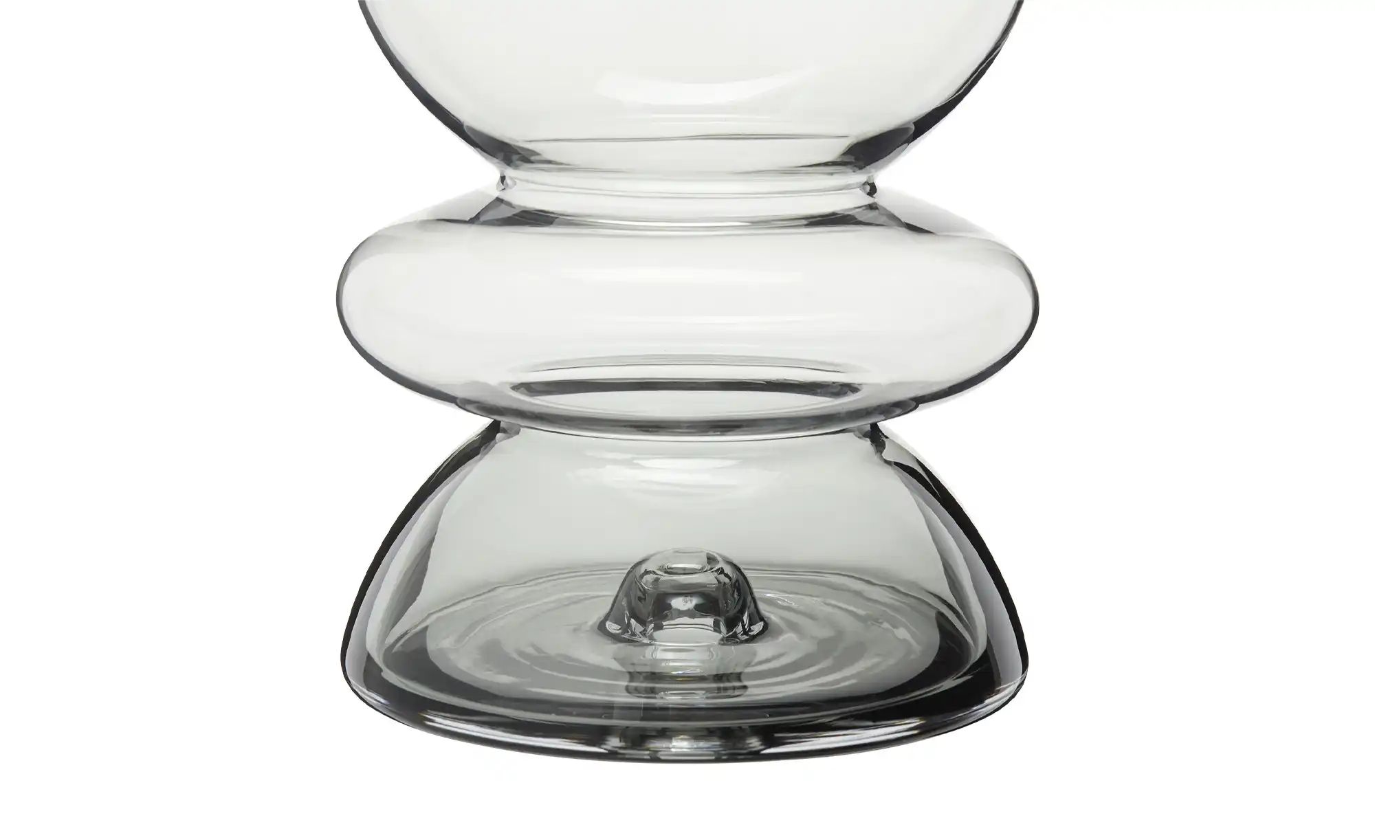 HOME STORY Vase   ¦ grau ¦ Glas ¦ Maße (cm): B: 16 H: 24 Accessoires > Vase günstig online kaufen