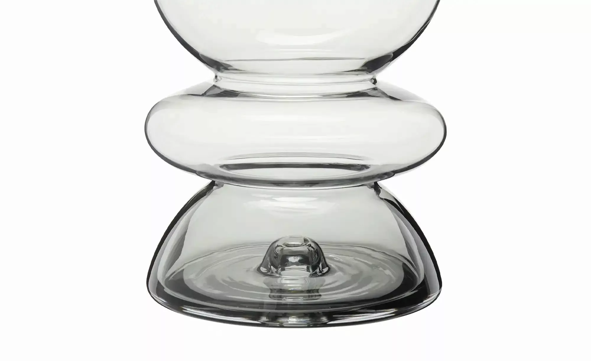 HOME STORY Vase   ¦ grau ¦ Glas ¦ Maße (cm): B: 16 H: 24 Accessoires > Vase günstig online kaufen