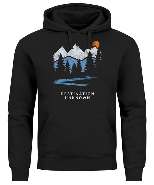 Neverless Hoodie Hoodie Herren Berge Wandern Adventure Outdoor Minimalistis günstig online kaufen