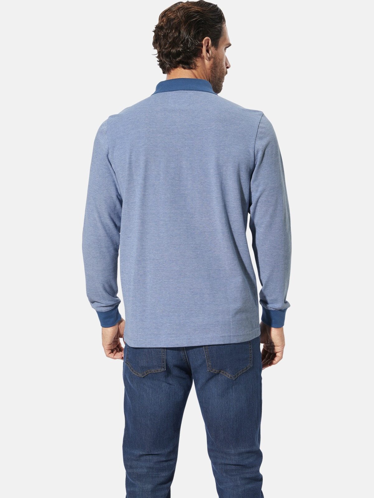 Babista Langarm-Poloshirt ULDOR in Melange-Optik günstig online kaufen