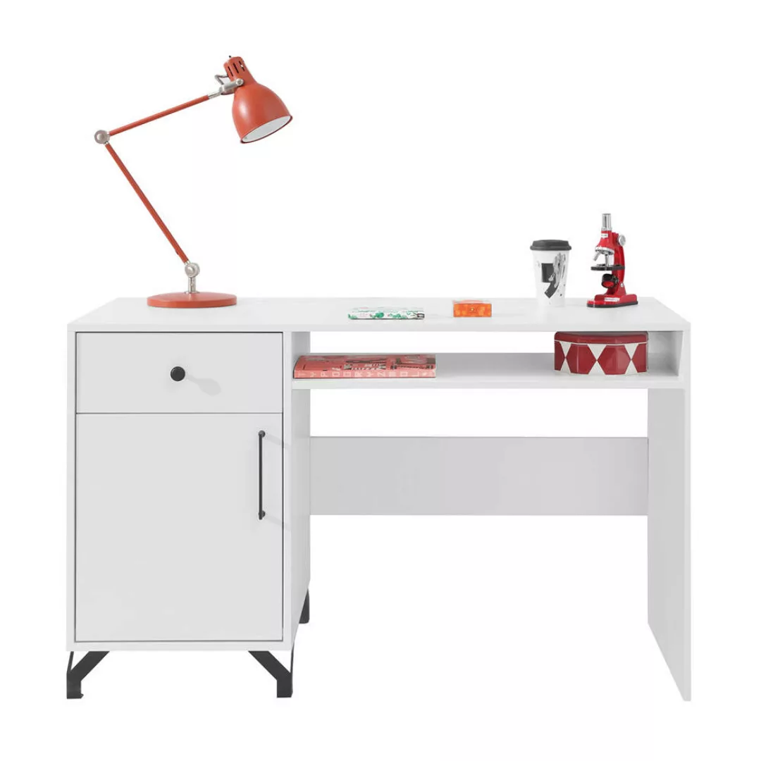 Schreibtisch 125 cm weiß BEND-133 günstig online kaufen
